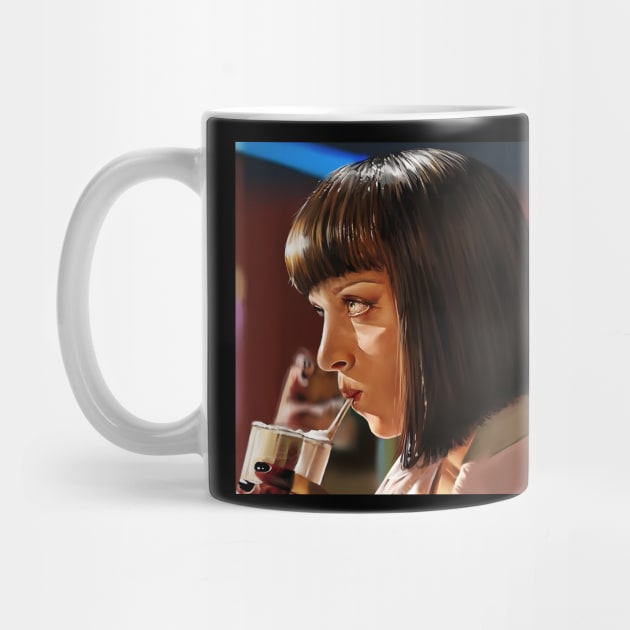 Pulp Fiction Mia Wallace Drink With Me by Blind Art